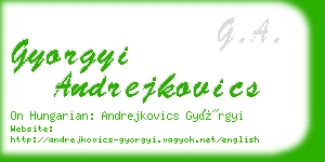 gyorgyi andrejkovics business card